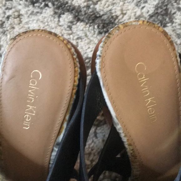 Calvin Klein black Panelope lace up sandals - Picture 3 of 7